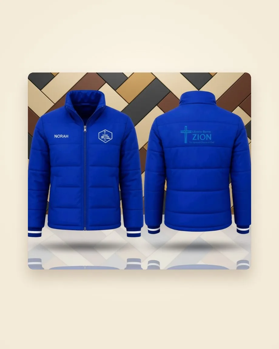 School sublimation jackets printed with learner names and school branding