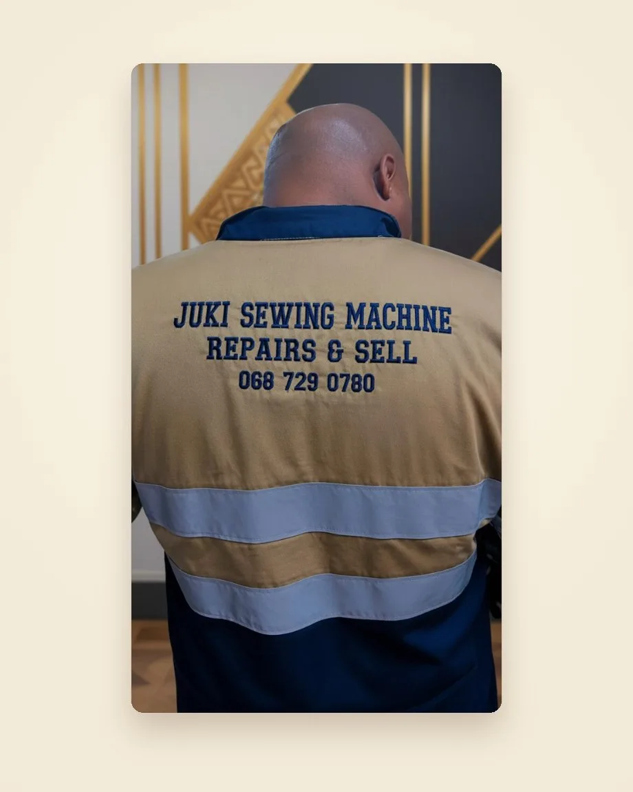 Hard-wearing branded workwear with large embroidered back logos