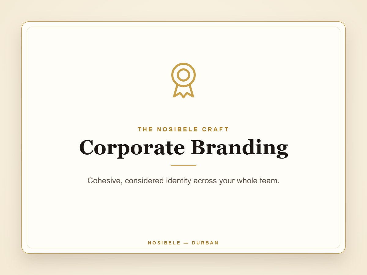 Corporate branding — uniform team apparel with consistent embroidered logos